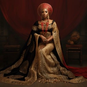 Latest Bridal Aso Ebi Styles | Shop Red and Gold Aso Ebi At Fitted.ng