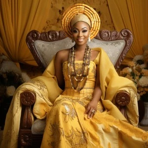 Fitted.ng - Your Go-To for Gold Beaded Aso Ebi