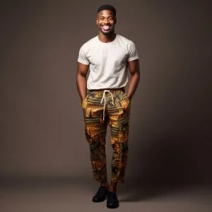 Men's African Print Pants  Ankara Fashion Tailored Fit Trousers