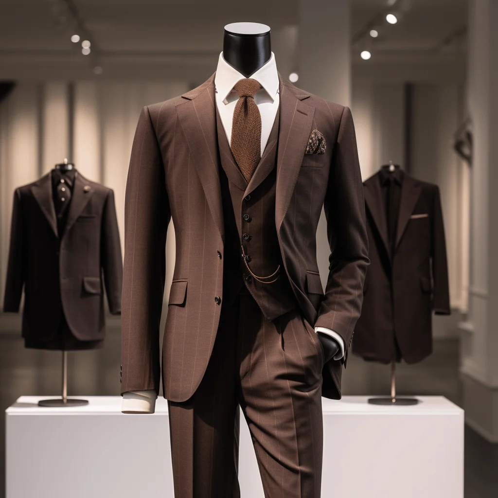 Brown 3 Piece Suit for Men
