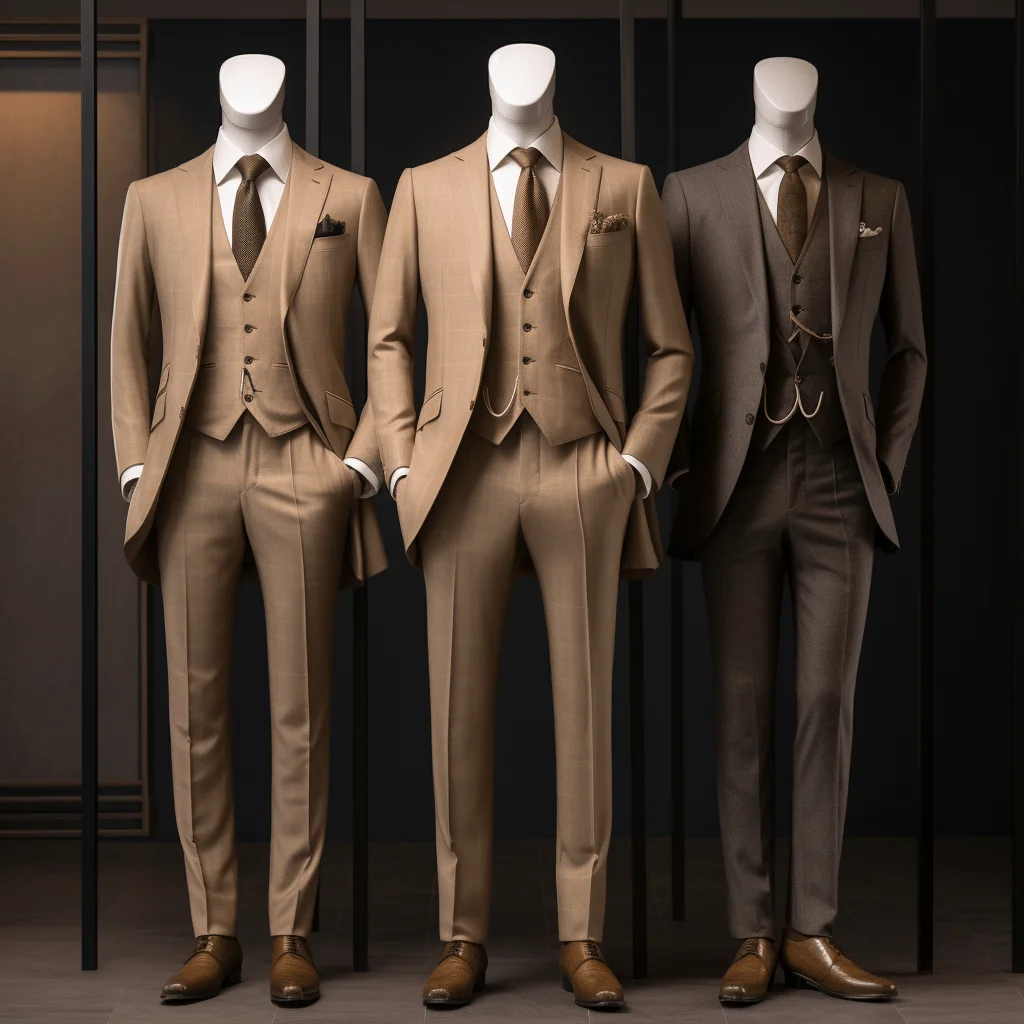 Creme 3-Piece Suit for Men