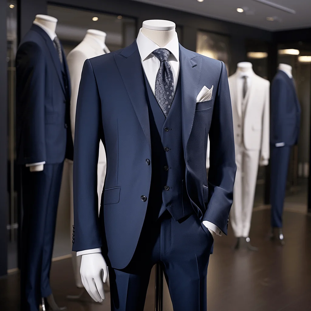 Navy Blue 3-Piece Suit for Men
