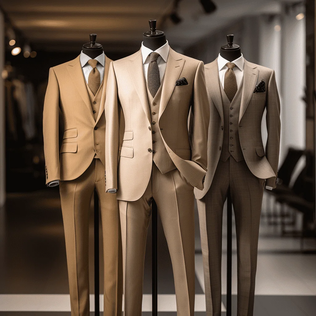 Creme 3-Piece Suit for Men