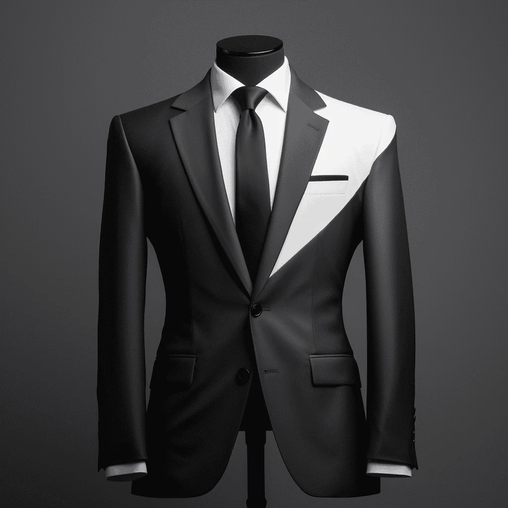2 Color Black & White Suit for Men